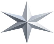Silver Star Transparent Clip Art Image