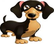 cute sausage dog clipart