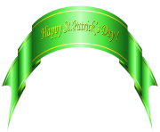Happy St Patricks Day Green Banner PNG Clipart