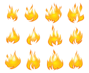 Transparent Flames Set PNG Clipart min