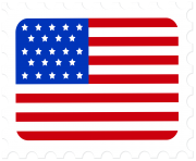 USA Flag Postage Stamp PNG Clip Art Image