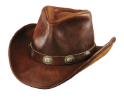leather cowboy hat png