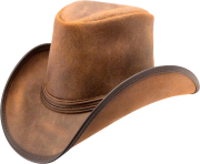 real leather cowboy hat png