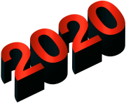 2020 Red Black PNG Clip Art Image