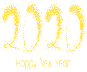 2020_Yelow_Happy_New_Year_PNG_Clipart_Image