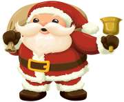 Santa with Bell PNG Clipar