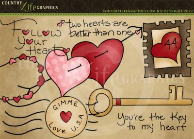 country life graphics follow your heart valentine clipart T0kTVW clipart