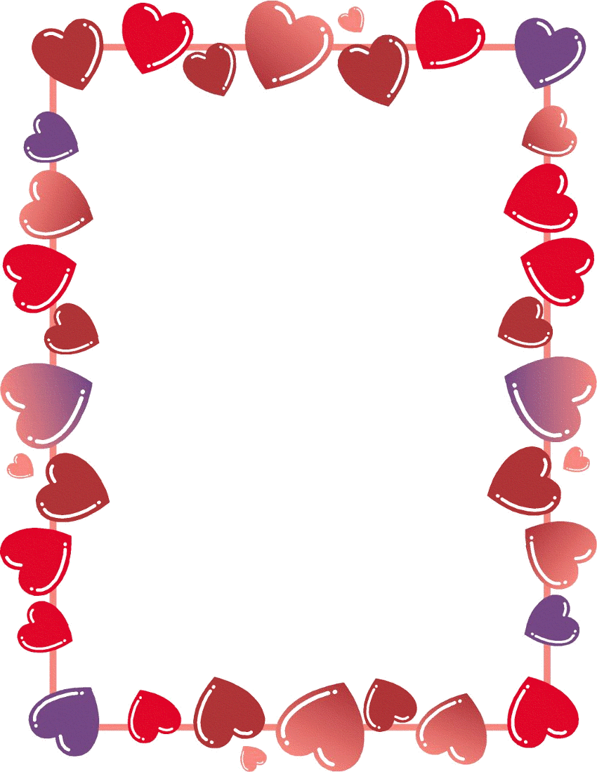 Valentine hearts border clip art valentine week 6