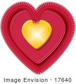 17640 gold and pink doily valentines day heart clipart by djart etuAD2 clipart