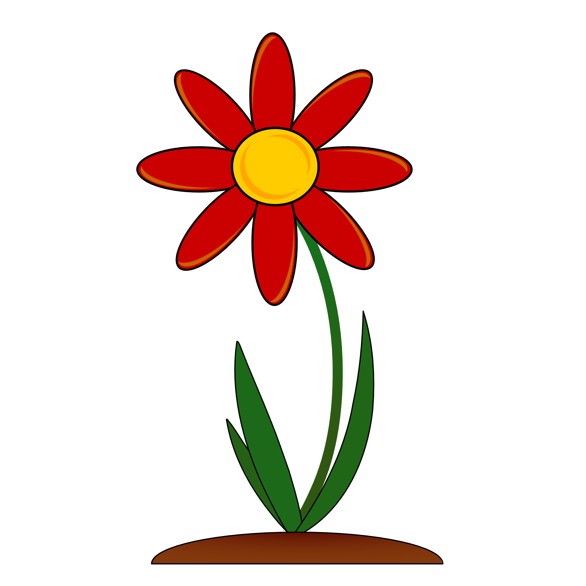 red flower border clip art png