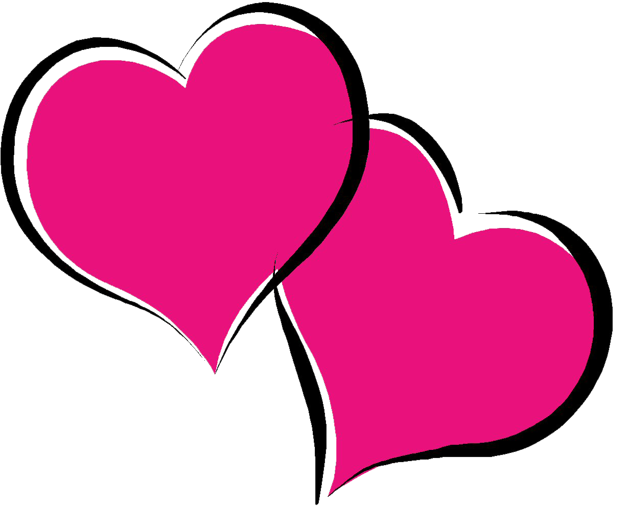 Hot Pink Heart PNG Pic