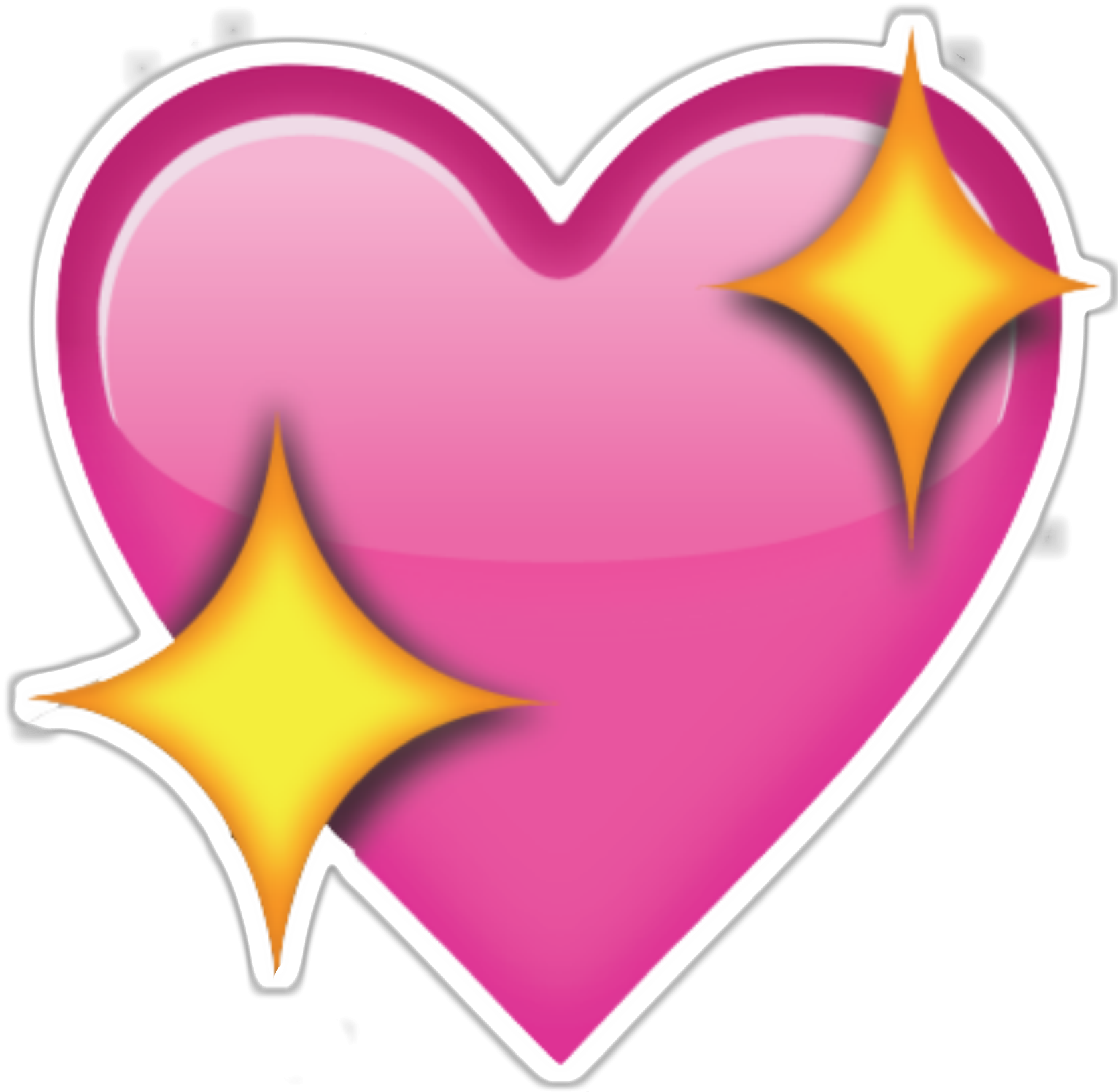 pink emoji heart png