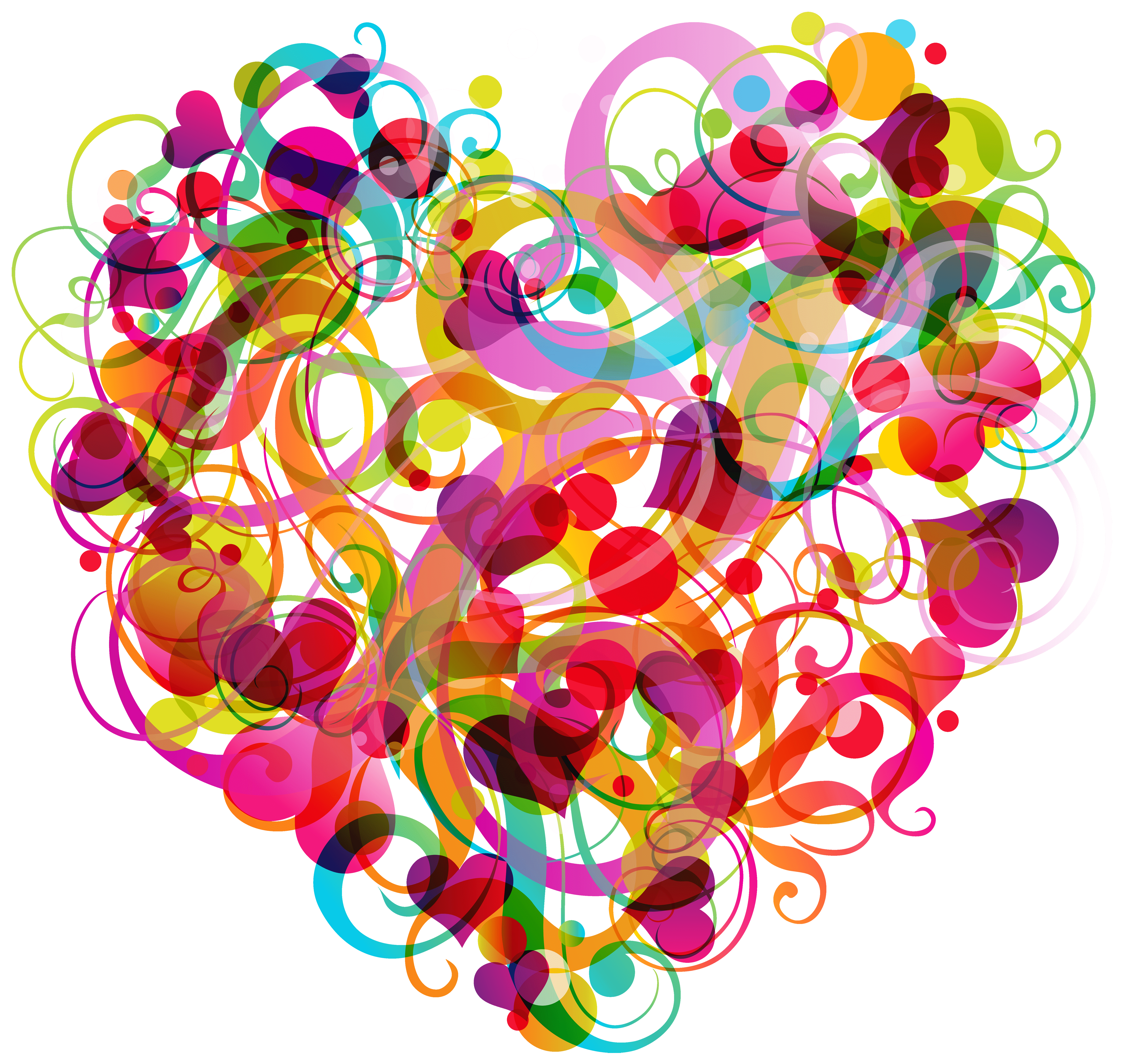 Abstract Colorful Heart PNG clipart