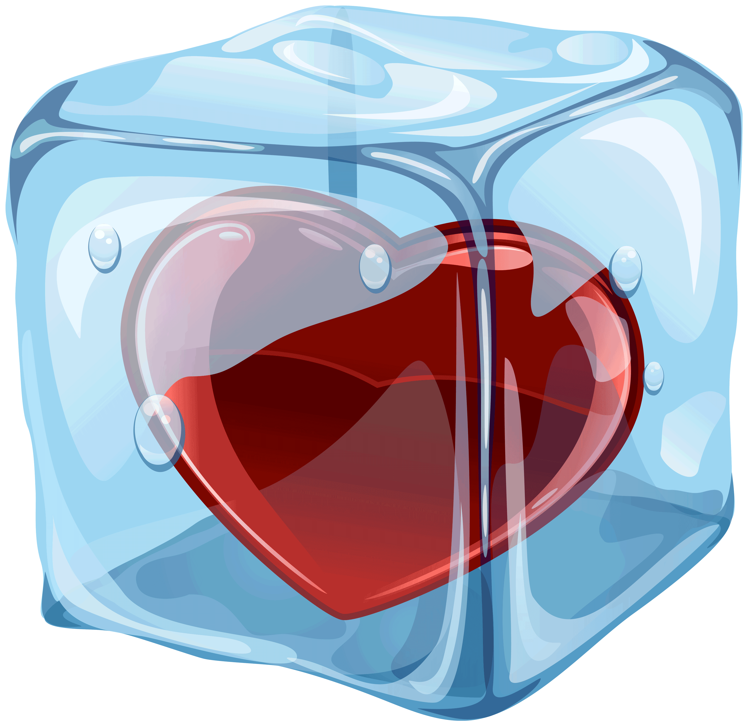Heart in Ice Cube PNG clipart