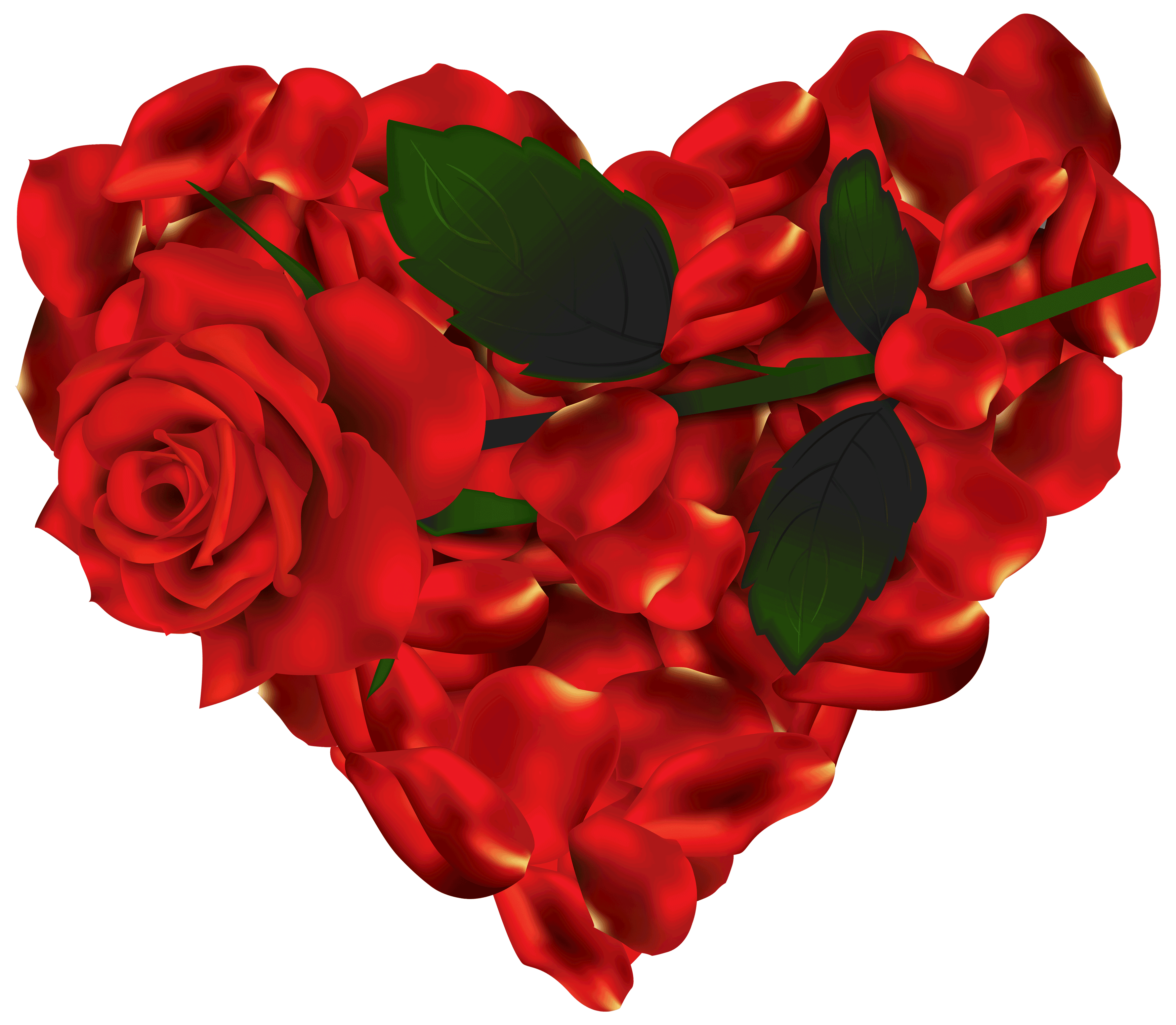 Heart of Roses PNG clipart