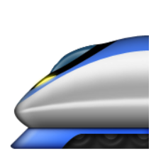 ios emoji high speed train