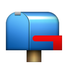 ios emoji closed mailbox with lowered flag