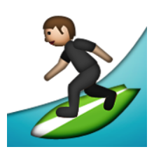 ios emoji surfer