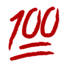 ios emoji hundred points symbol