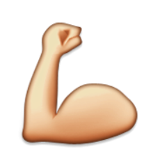 ios emoji flexed biceps