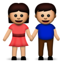 ios emoji man and woman holding hands