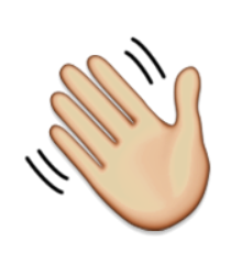 ios emoji waving hand sign