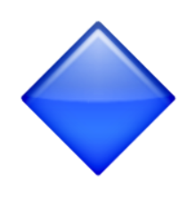 ios emoji large blue diamond