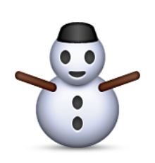 ios emoji snowman without snow