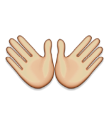 ios emoji open hands sign