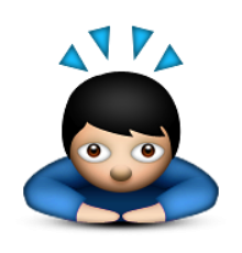 ios emoji person bowing deeply