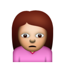 ios emoji person frowning