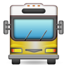 ios emoji oncoming bus