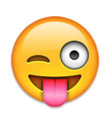 ios emoji face with stuck out tongue and winking eye