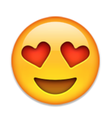ios emoji smiling face with heart shaped eyes