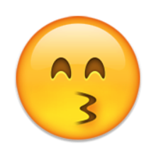 ios emoji kissing face with smiling eyes