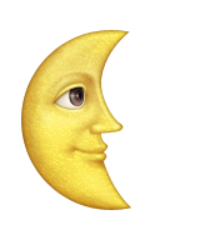 ios emoji last quarter moon with face