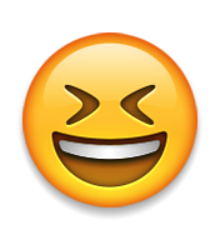 ios emoji smiling face with open mouth and tightly closed eyes