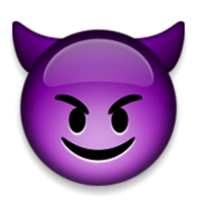 ios emoji smiling face with horns