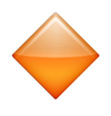 ios emoji large orange diamond