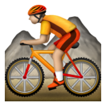 ios emoji mountain bicyclist