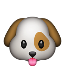 ios emoji dog face