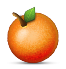 ios emoji tangerine