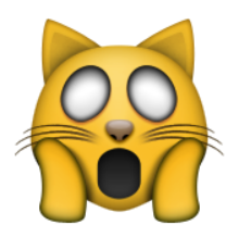 ios emoji weary cat face