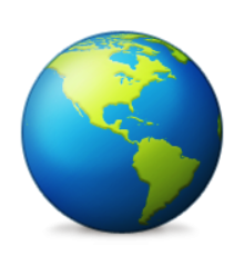 ios emoji earth globe americas