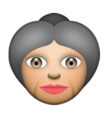 ios emoji older woman