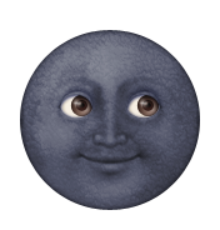 ios emoji moon with face