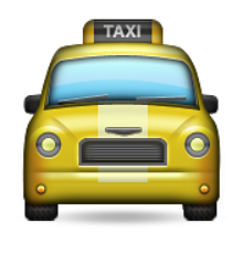 ios emoji oncoming taxi