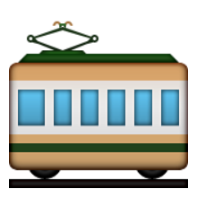 ios emoji railway car