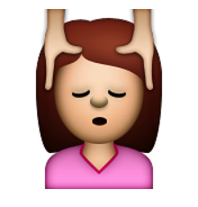 ios emoji face massage