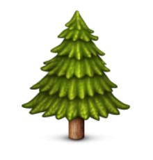 ios emoji evergreen tree